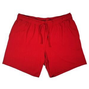 Athletic Works Mens 2XL Red Mesh Athletic Shorts Drawstring Gym Running Training